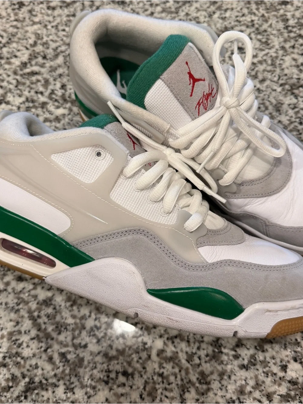 Size 10.5 Men’s Nike Air Jordan 4 RM Pine Green Low White FQ7939-103 - WORN ONCE